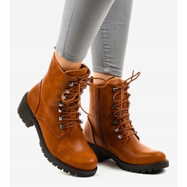 Ruskeat eristetyt armeijan saappaat K-9922 2