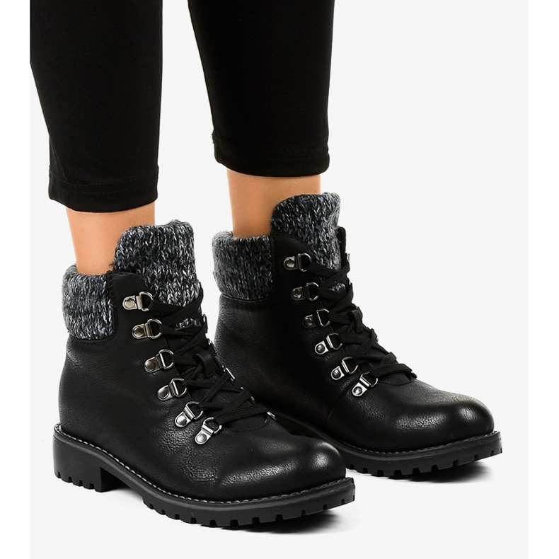 Mustat vaelluskengät ilman eristystä Z186 1