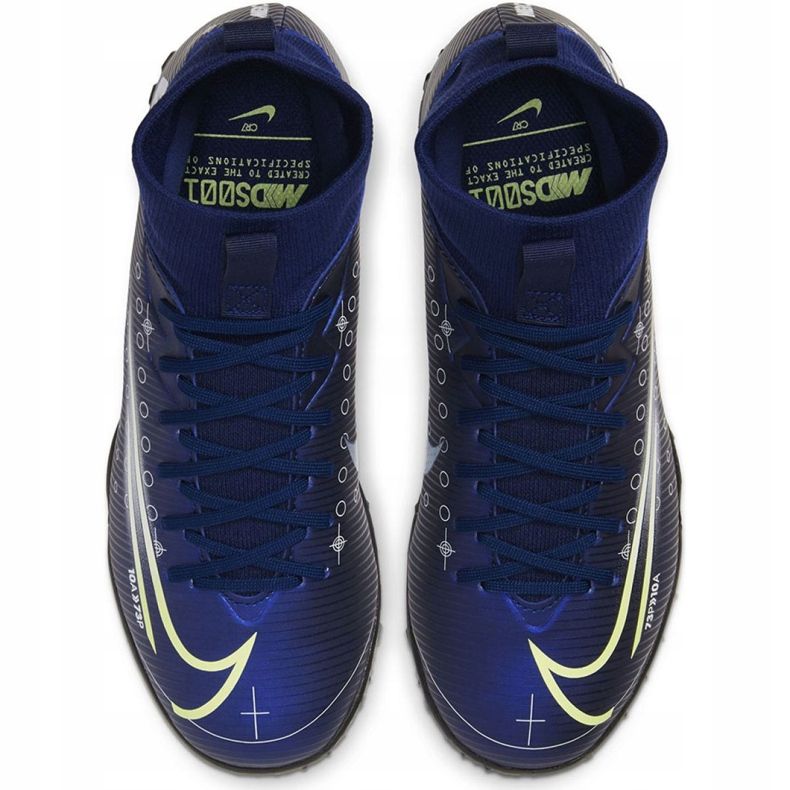 Nike Mercurial Superfly 7 Academy Mds Tf Jr BQ5407 401 jalkapallokengät tummansininen tummansininen 1