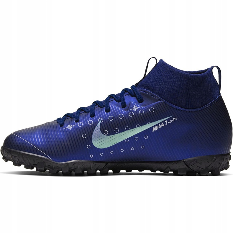 Nike Mercurial Superfly 7 Academy Mds Tf Jr BQ5407 401 jalkapallokengät tummansininen tummansininen 2