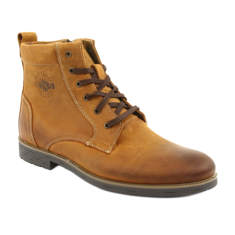 Korkeakorkoiset nilkkurit Riko 884 hullu aurinkoinen vetoketju ruskea keltainen 1