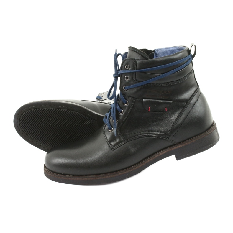 Nikopol Miesten nahkakengät, jotka on eristetty vetoketjulla 700 mustalla 5