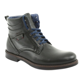 Nikopol Miesten nahkakengät, jotka on eristetty vetoketjulla 700 mustalla 1