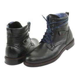 Nikopol Miesten nahkakengät, jotka on eristetty vetoketjulla 700 mustalla 4