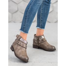 Forever Folie Saappaat tekojalokivillä ruskea 2