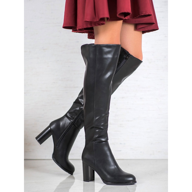 Sixth Sense Korkeat saappaat Eco -nahkaa musta 1