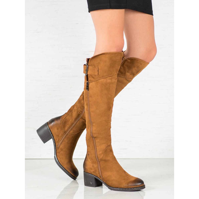 VINCEZA -kamelisaappaat ruskea 1