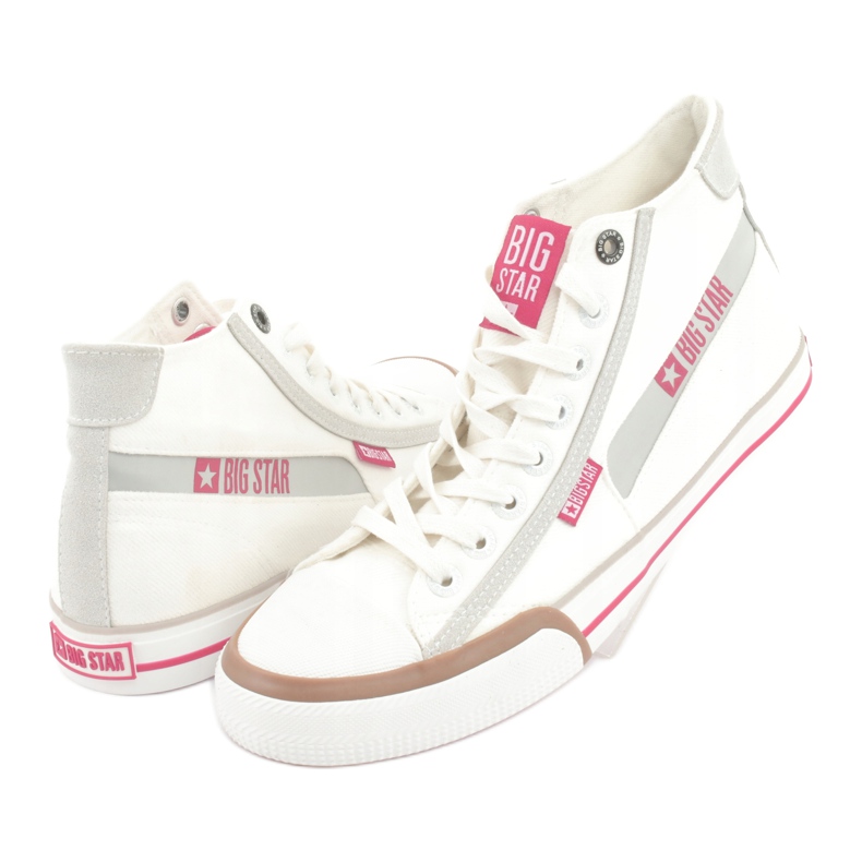 Miesten Big Star 174080 valkoiset lenkkarit valkoinen 4