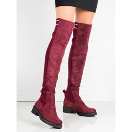 Ideal Shoes Slip-on mokkanahkakengät punainen 2