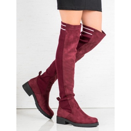 Ideal Shoes Slip-on mokkanahkakengät punainen 1