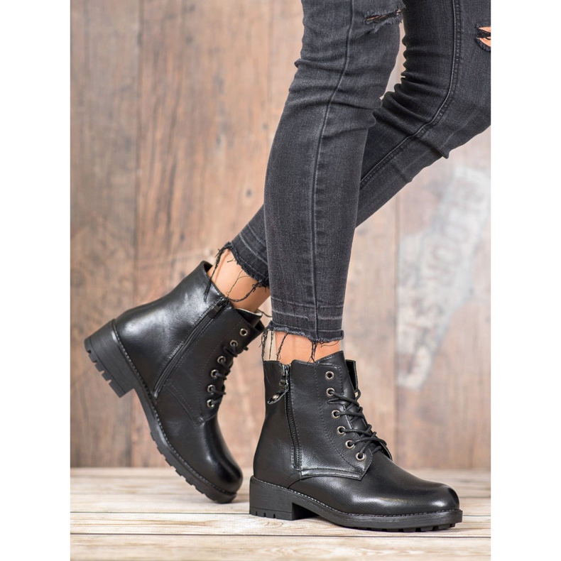 J. Star Eko -nahasta valmistetut klassiset trapperit musta 2