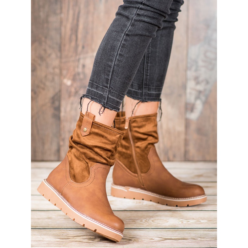 Ideal Shoes Työntekijät alustalla ruskea 1