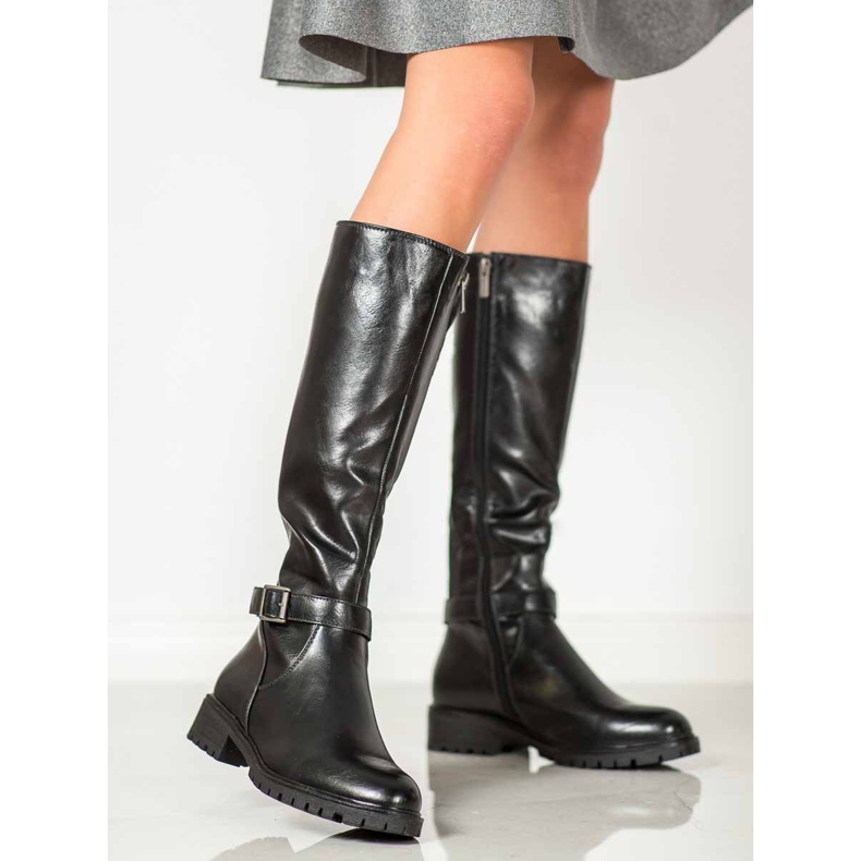 Filippo Mustat saappaat, joissa kuminauha 2