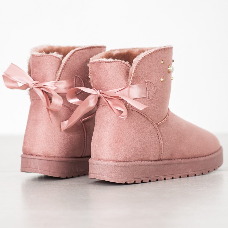 SHELOVET Mukluki helmillä vaaleanpunainen 1