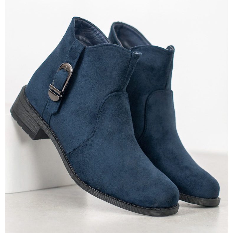 Small Swan Tummansiniset mokkanahkakengät sininen 1