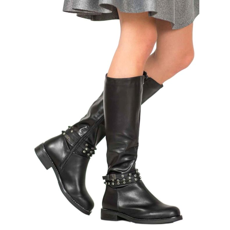 SHELOVET Mustat saappaat, joissa on kuutiometriä 1