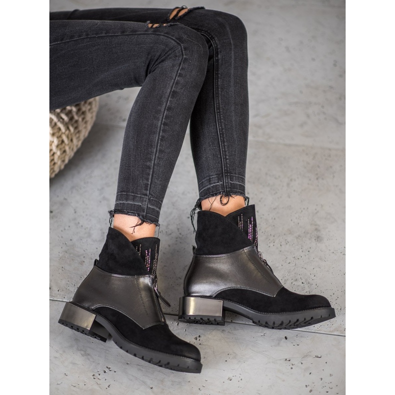 Goodin Lämpimät muotisaappaat musta harmaa 2