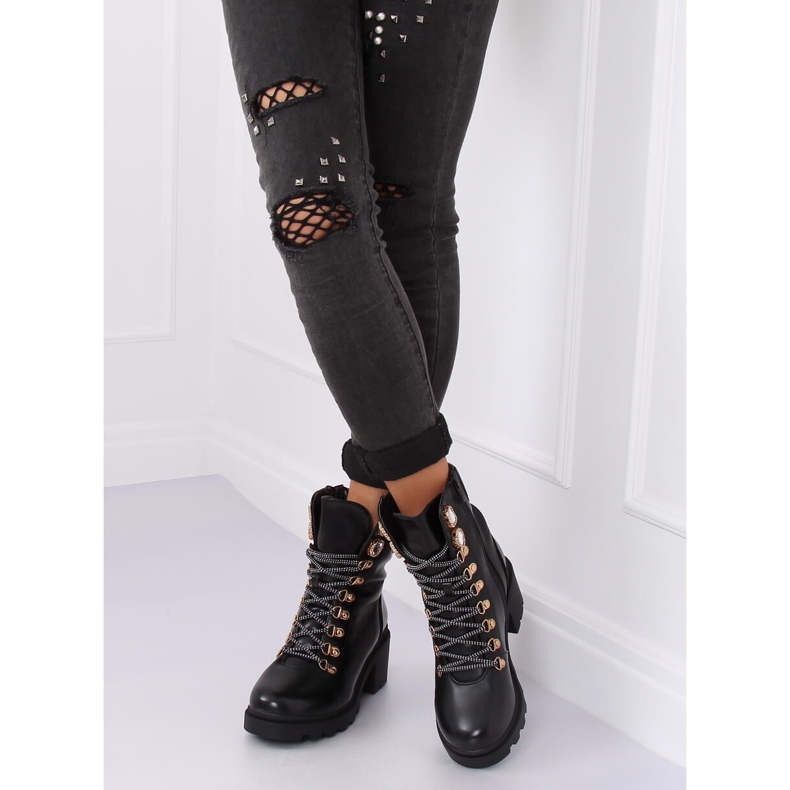 Mustat naisten saappaat musta HE110 Musta 2