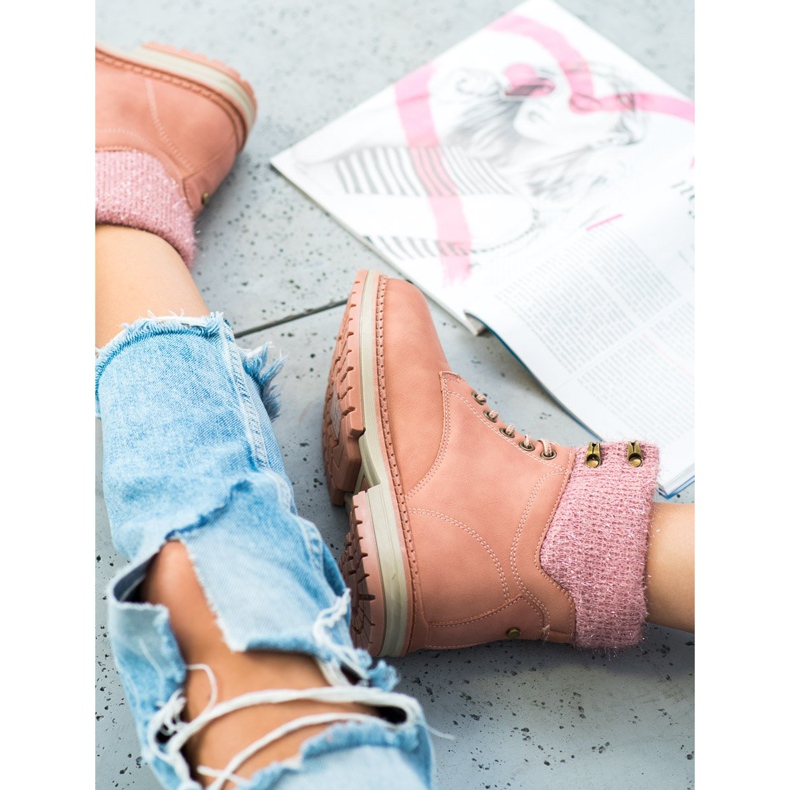 SHELOVET Trappers Glitterillä vaaleanpunainen 2