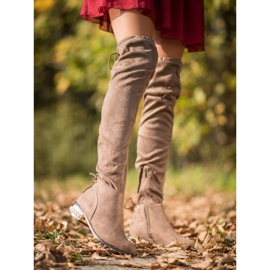 Cm Paris Reisikorkeat saappaat koristeellisella kantapäällä ruskea 1