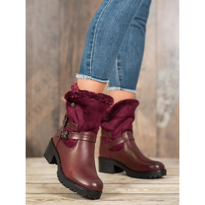 Marquiz Lämpimät työntekijät turkiksella punainen 1