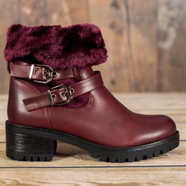 Marquiz Lämpimät työntekijät turkiksella punainen 2