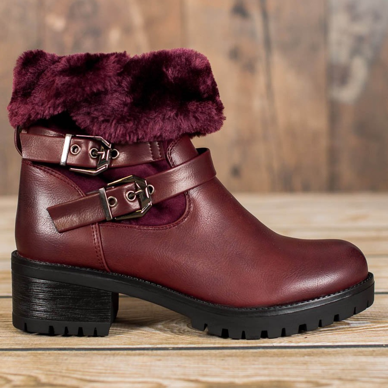 Marquiz Lämpimät työntekijät turkiksella punainen 2