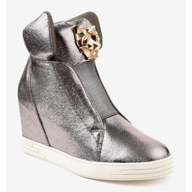 Hopeiset lenkkarit jaguar KLS-105-4 kiilakorolla harmaa 1