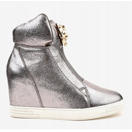 Hopeiset lenkkarit jaguar KLS-105-4 kiilakorolla harmaa 2