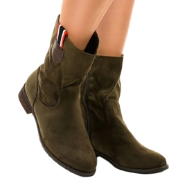 Vihreät eristetyt litteät saappaat 99-110 1