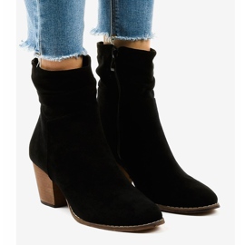 Mustat mokkanahkaiset cowboy -saappaat E2250 1