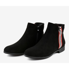 Naisten mustat litteät nilkkurit 88-269 2