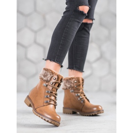 SHELOVET Sidottu trappers turkiksella ruskea 1