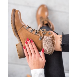 SHELOVET Sidottu trappers turkiksella ruskea 2