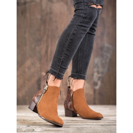 Kylie Camel Snake Print saappaat ruskea 2