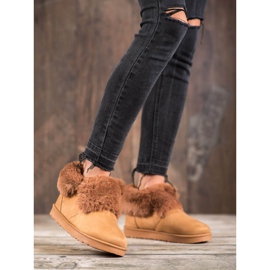 Kylie Matala Mukluki turkiksella ruskea 1