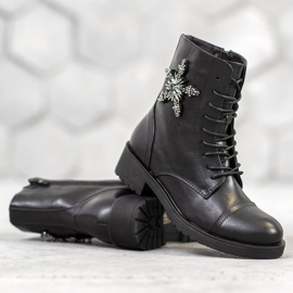 SHELOVET Klassisia työntekijöitä kristallien kanssa musta 1