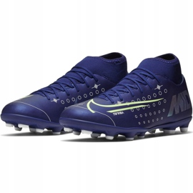 Nike Mercurial Superfly 7 Club Mds FG / MG Jr BQ5418 401 jalkapallokengät laivastonsininen sininen 1
