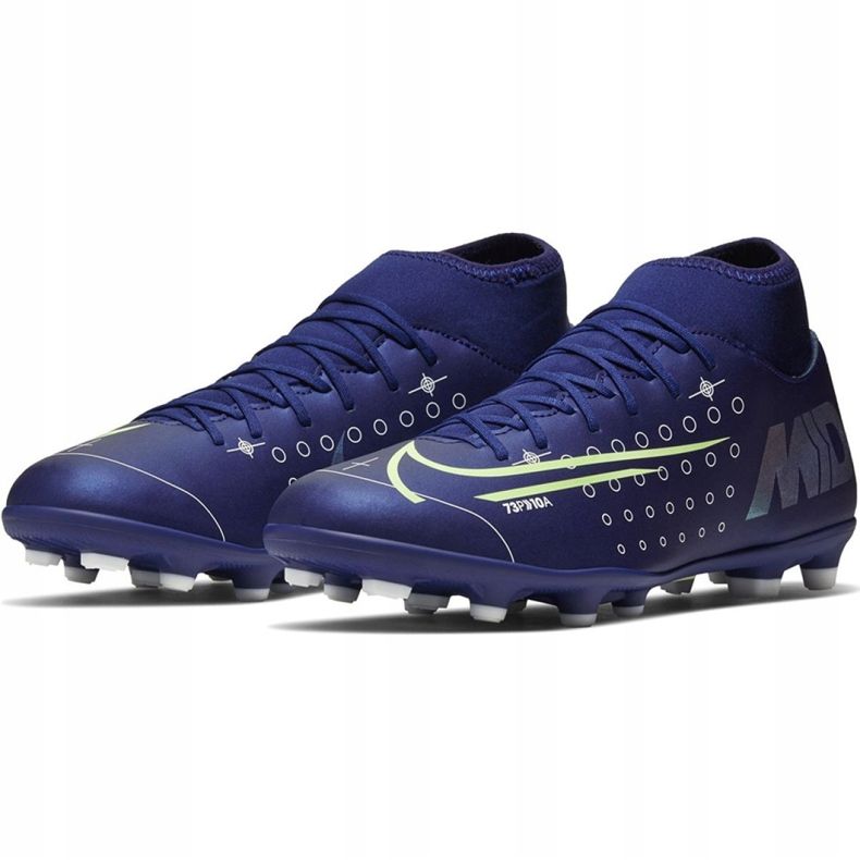 Nike Mercurial Superfly 7 Club Mds FG / MG Jr BQ5418 401 jalkapallokengät tummansininen sininen 1