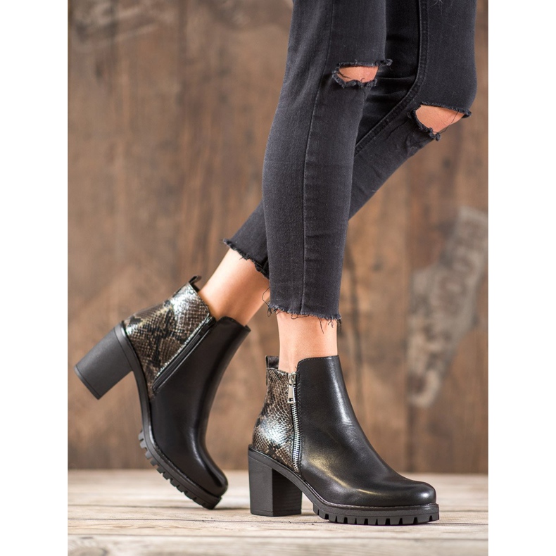 Seastar Snake Print Platform -saappaat musta 1