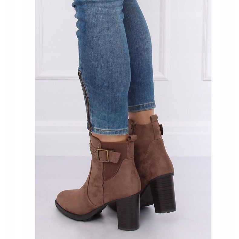 Ruskeat korkokengät 6139 Khaki 1