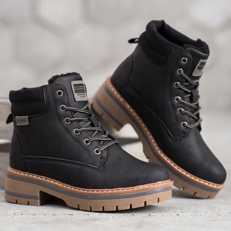 Arrigo Bello Lämpimät vaelluskengät musta 2