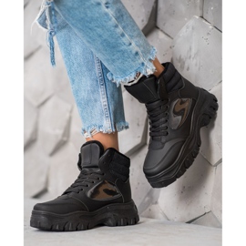 SHELOVET Muodikkaat nauhakengät musta 2