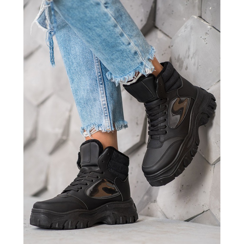 SHELOVET Muodikkaat nauhakengät musta 2