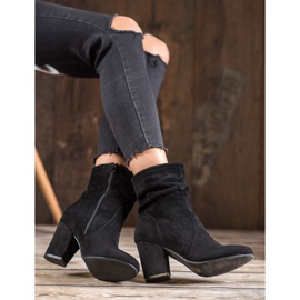 SHELOVET Korkeat mokkanahkakengät musta 2