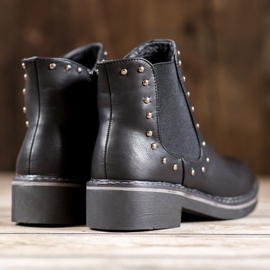 SHELOVET Saappaat tekojalokivillä musta 1