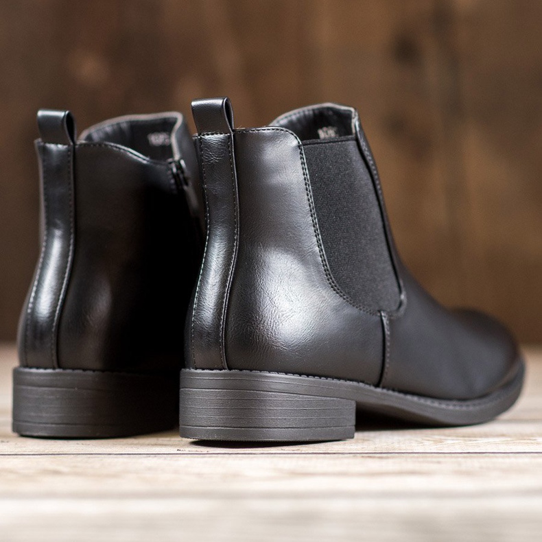 SHELOVET Klassiset saappaat vetoketjulla musta 1