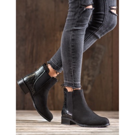 Erynn Mustat Jodhpur -kengät Snake Print 1