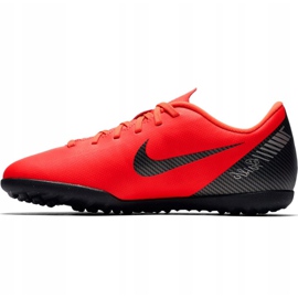 Nike Mercurial Vapor X 12 Club Gs CR7 Tf Jr AJ3106 600 jalkapallokengät monivärinen punainen 1