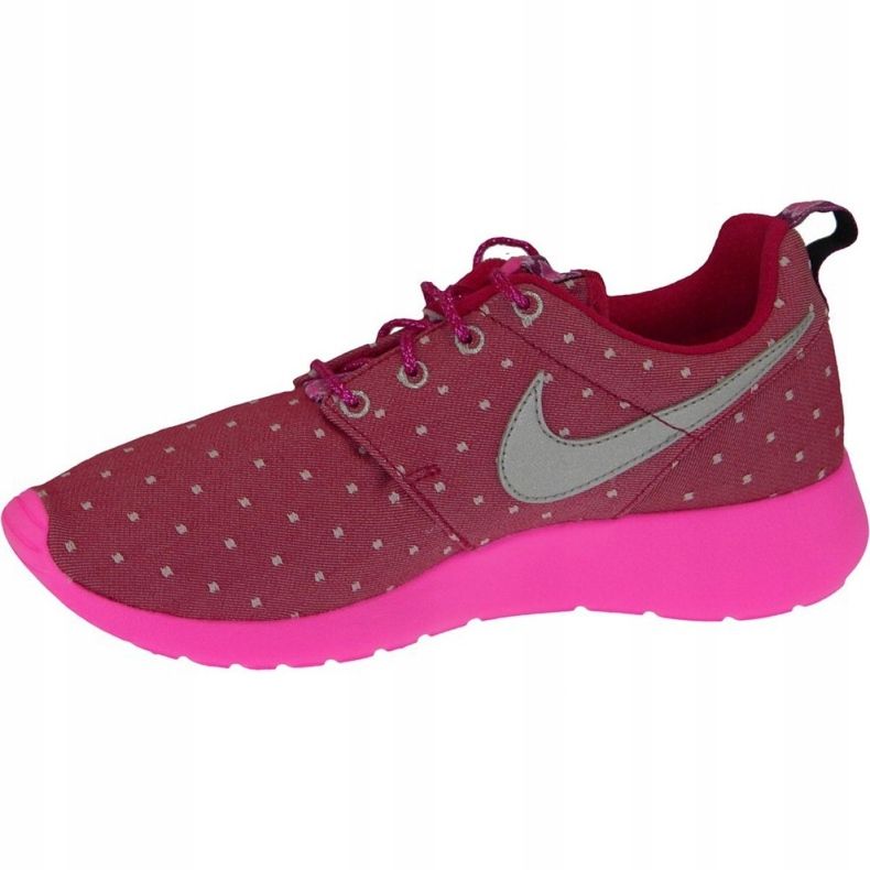 Nike Rosherun Print Gs W 677784-606 kengät vaaleanpunainen 2